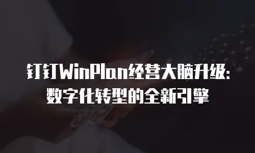 钉钉WinPlan经营大脑升级：数字化转型的全新引擎