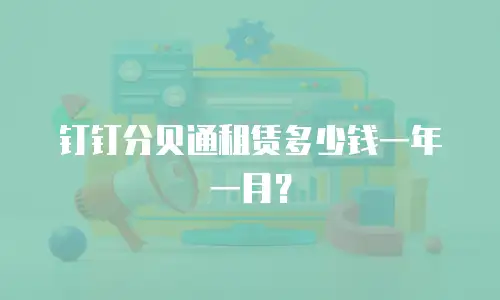 钉钉分贝通租赁多少钱一年一月？