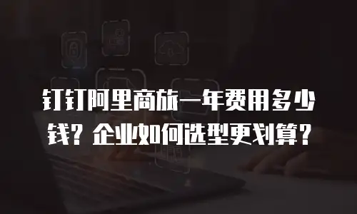 钉钉阿里商旅一年费用多少钱？企业如何选型更划算？