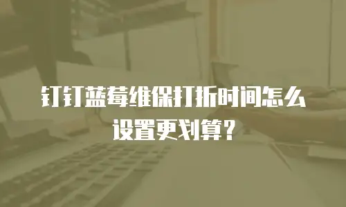 钉钉蓝莓维保打折时间怎么设置更划算？