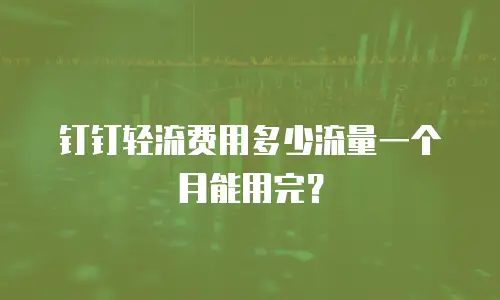 钉钉轻流费用多少流量一个月能用完？