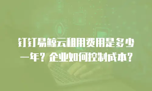 钉钉易鲸云租用费用是多少一年？企业如何控制成本？