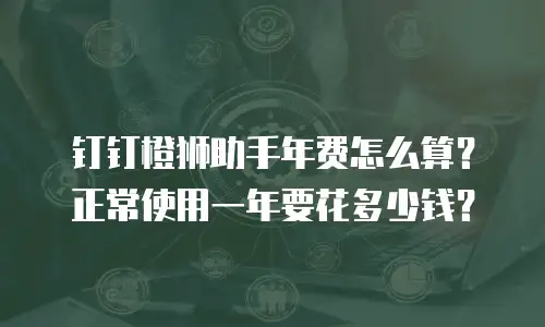 钉钉橙狮助手年费怎么算？正常使用一年要花多少钱？
