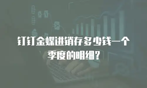 钉钉金蝶进销存多少钱一个季度的明细？