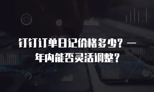 钉钉订单日记价格多少？一年内能否灵活调整？