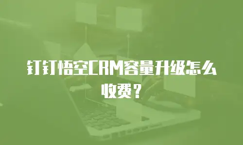 钉钉悟空CRM容量升级怎么收费？