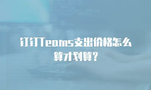 钉钉Teams支出价格怎么算才划算？
