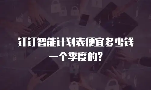 钉钉智能计划表便宜多少钱一个季度的？
