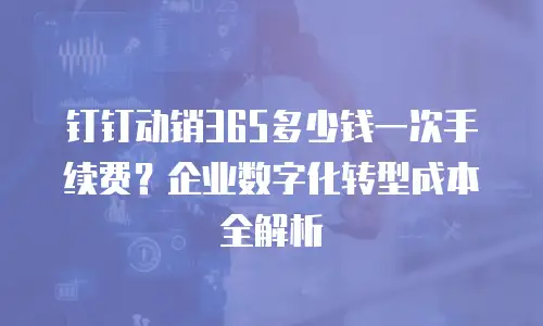 钉钉动销365多少钱一次手续费？企业数字化转型成本全解析
