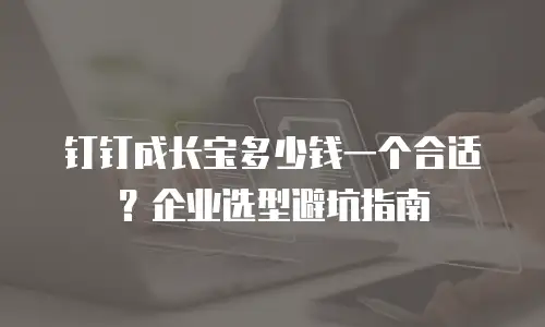 钉钉成长宝多少钱一个合适？企业选型避坑指南
