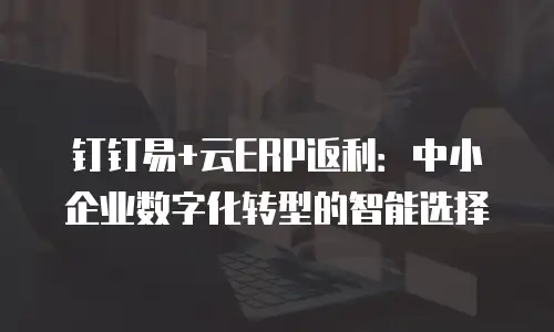 钉钉易+云ERP返利：中小企业数字化转型的智能选择