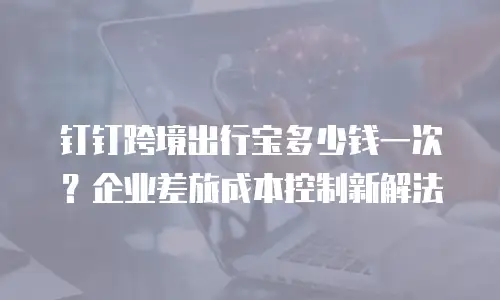 钉钉跨境出行宝多少钱一次？企业差旅成本控制新解法