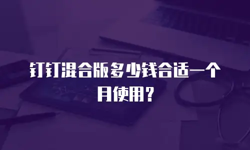 钉钉混合版多少钱合适一个月使用？