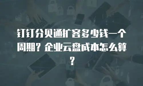 钉钉分贝通扩容多少钱一个周期？企业云盘成本怎么算？