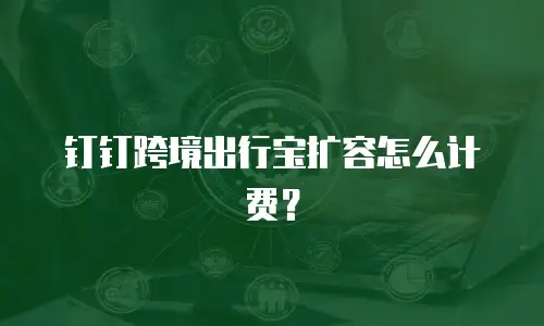 钉钉跨境出行宝扩容怎么计费？