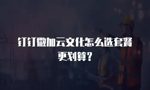 钉钉微加云文化怎么选套餐更划算？