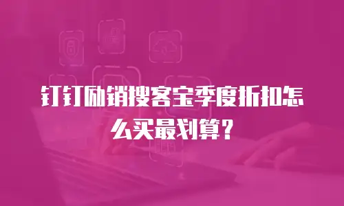 钉钉励销搜客宝季度折扣怎么买最划算？