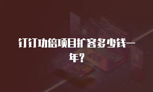 钉钉功倍项目扩容多少钱一年？