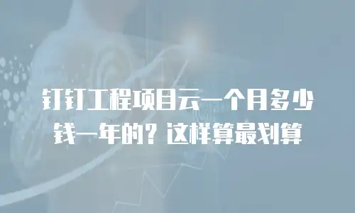 钉钉工程项目云一个月多少钱一年的？这样算最划算