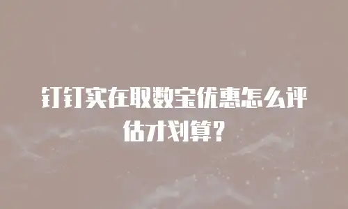 钉钉实在取数宝优惠怎么评估才划算？