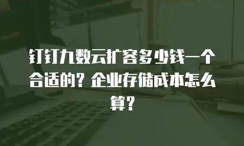 钉钉九数云扩容多少钱一个合适的？企业存储成本怎么算？