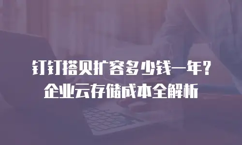 钉钉搭贝扩容多少钱一年？企业云存储成本全解析