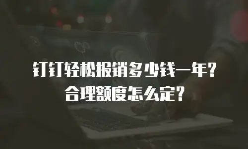 钉钉轻松报销多少钱一年？合理额度怎么定？