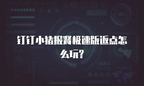 钉钉小猪报餐极速版返点怎么玩？