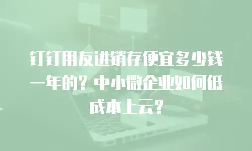 钉钉用友进销存便宜多少钱一年的？中小微企业如何低成本上云？