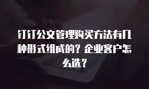 钉钉公文管理购买方法有几种形式组成的？企业客户怎么选？