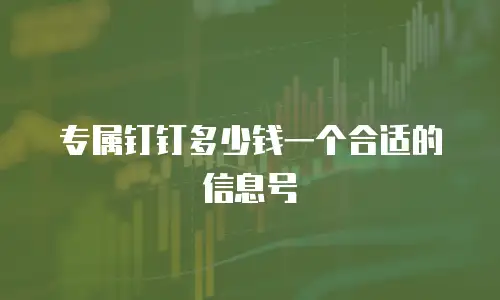 专属钉钉多少钱一个合适的信息号