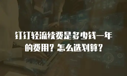 钉钉轻流续费是多少钱一年的费用？怎么选划算？