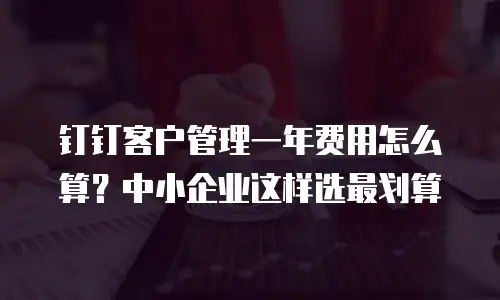 钉钉客户管理一年费用怎么算？中小企业这样选最划算