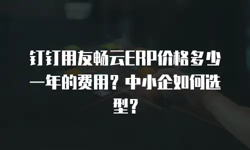 钉钉用友畅云ERP价格多少一年的费用？中小企如何选型？