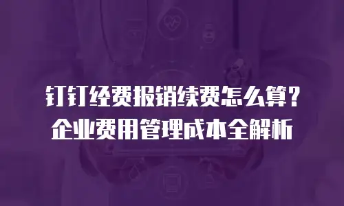 钉钉经费报销续费怎么算？企业费用管理成本全解析