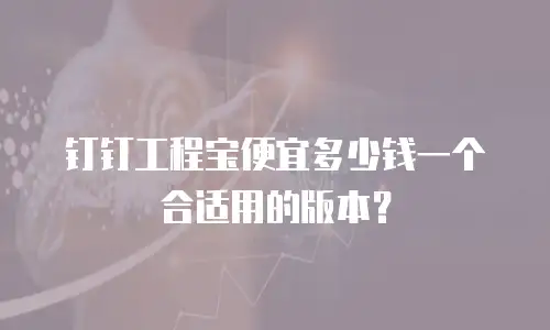 钉钉工程宝便宜多少钱一个合适用的版本？