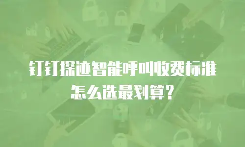 钉钉探迹智能呼叫收费标准怎么选最划算？