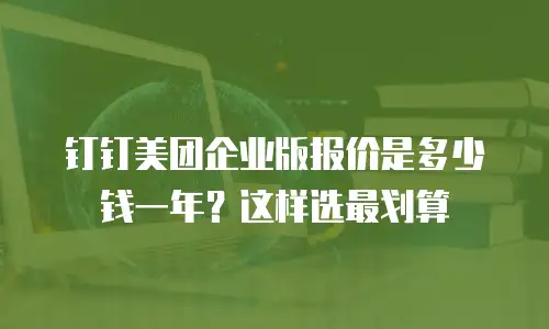钉钉美团企业版报价是多少钱一年？这样选最划算