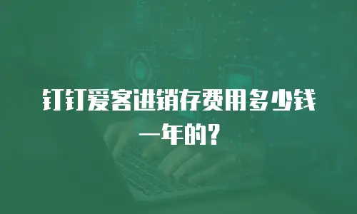 钉钉爱客进销存费用多少钱一年的？