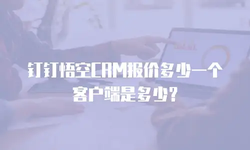 钉钉悟空CRM报价多少一个客户端是多少？