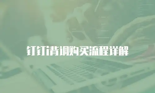 钉钉i背调购买流程详解