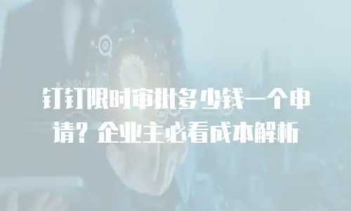 钉钉限时审批多少钱一个申请？企业主必看成本解析