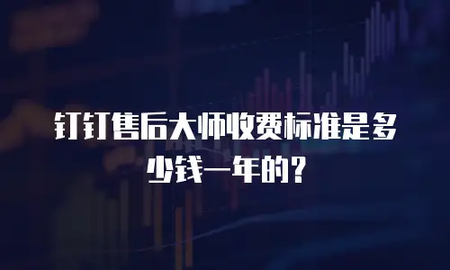 钉钉售后大师收费标准是多少钱一年的？