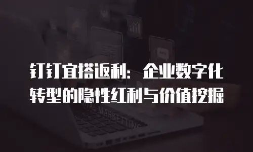 钉钉宜搭返利：企业数字化转型的隐性红利与价值挖掘