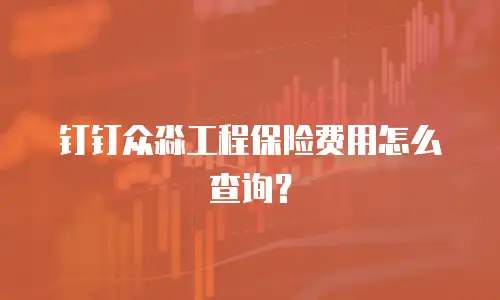 钉钉众淼工程保险费用怎么查询？