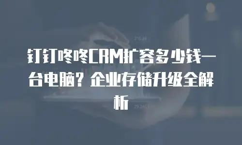 钉钉咚咚CRM扩容多少钱一台电脑？企业存储升级全解析