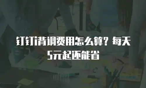 钉钉i背调费用怎么算？每天5元起还能省