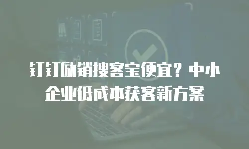 钉钉励销搜客宝便宜？中小企业低成本获客新方案