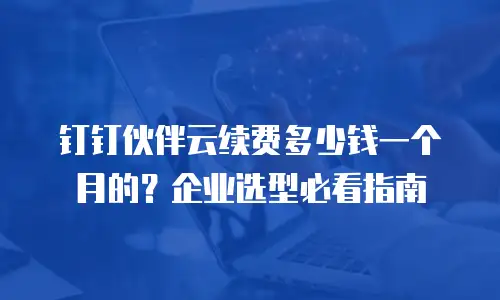 钉钉伙伴云续费多少钱一个月的？企业选型必看指南