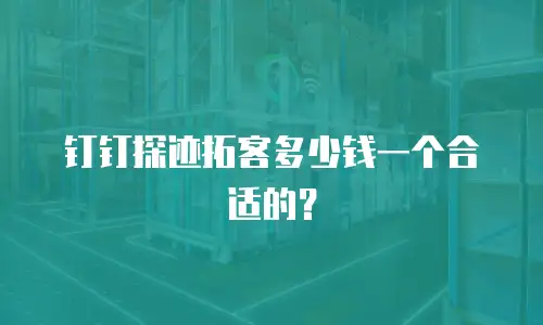 钉钉探迹拓客多少钱一个合适的？